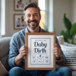 Den perfekte gave til far: en personlig fødselstavle